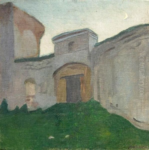 Bramy Do Klasztoru Kamedulow Oil Painting by Stanislaw Kamocki