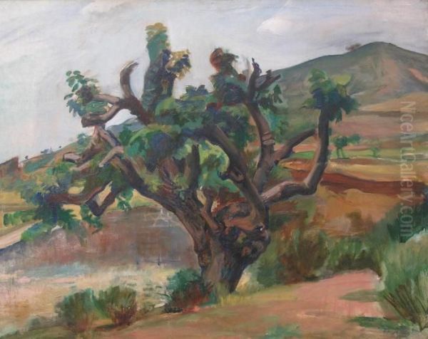 Paysage Au Grand Arbre Oil Painting by Georges Kars