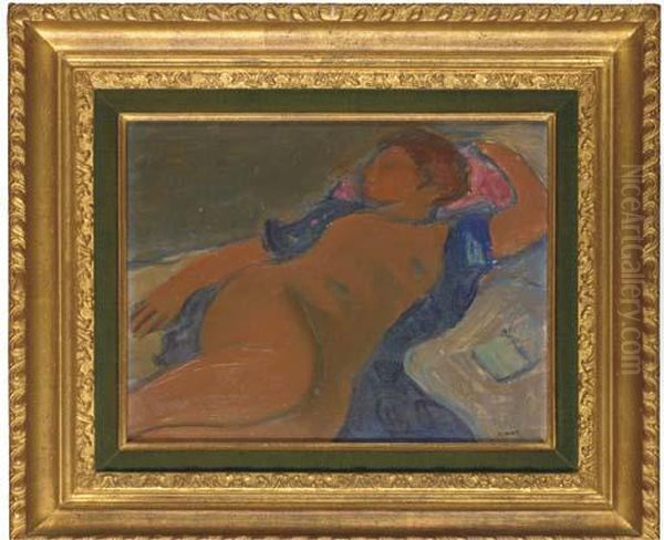 Nu Allonge Oil Painting by Georges Kars