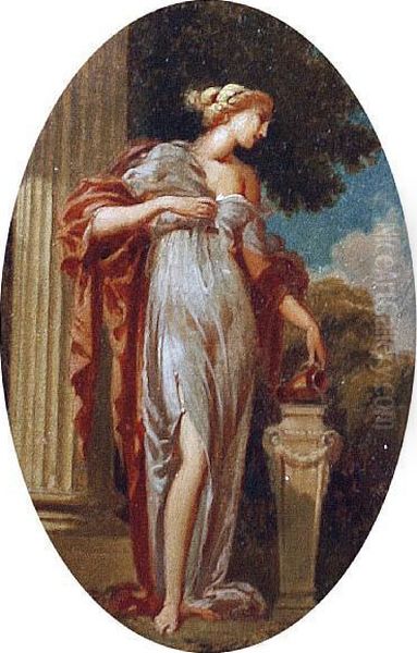Vestal Virgins Oil Painting by Angelica Kauffmann