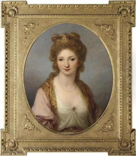 Portrait Of Selina Fitzherbert Oil Painting by Angelica Kauffmann