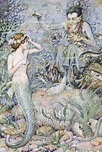 You Came Just in Time, said the Witch, illustration to a story from The Worlds Fairy Tale Book pub. by G. Harrap and Co. Ltd., London Oil Painting by Monro Scott Orr
