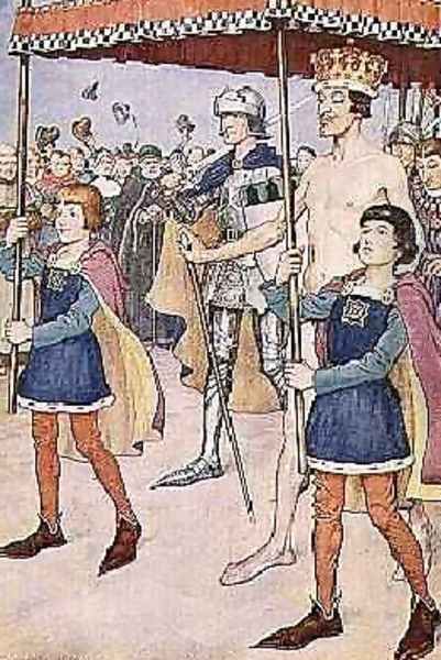 The Emperor Went in Procession Under the Rich Canopy, illustration to The Emperors New Clothes from The Worlds Fairy Tale Book pub. by G. Harrap & Co. Ltd., London Oil Painting by Monro Scott Orr
