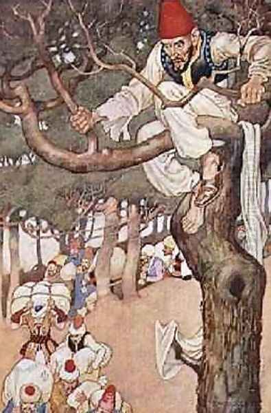 Ali Baba Counted Forty of Them from The Worlds Fairy Tale Book, pub. by G.Harrap & Co. Ltd., London Oil Painting by Monro Scott Orr