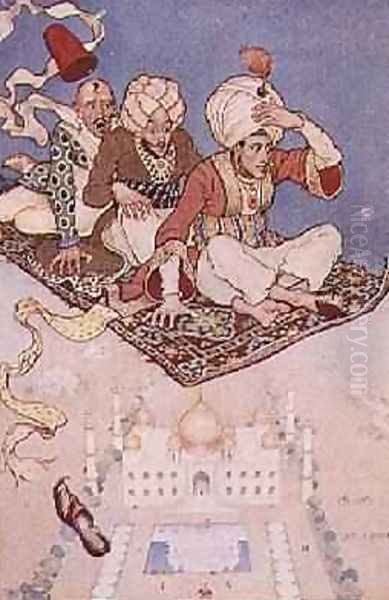 The Magic Carpet from The Worlds Fairy Tale Book, pub. by G. Harrap & Co. Ltd., London Oil Painting by Monro Scott Orr