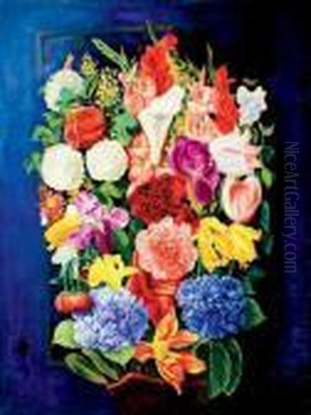 Bouquet De Fleurs Oil Painting by Jean Kisling