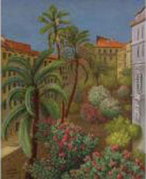 Hotel Beverly Hills Oil Painting by Jean Kisling