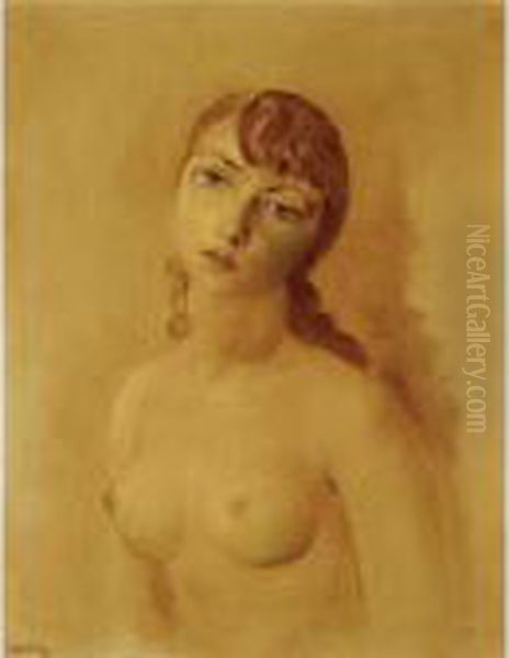 Buste Nu Oil Painting by Jean Kisling