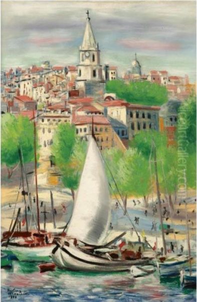 Marseille Oil Painting by Moise Kisling