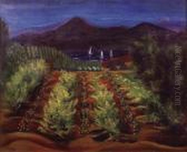 Paysage De Provence Oil Painting by Moise Kisling