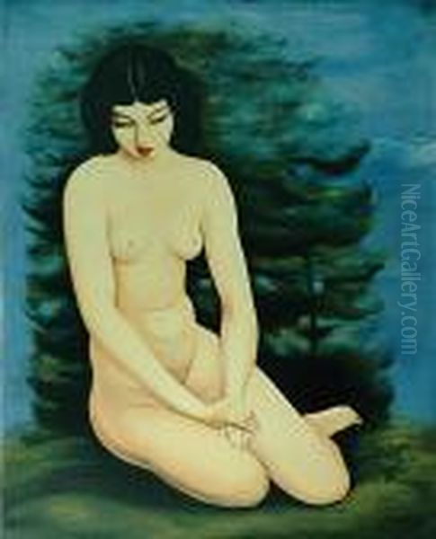 Akt Kobiety Oil Painting by Moise Kisling
