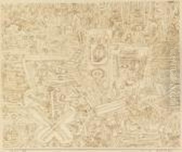 Bazar-stilleben Oil Painting by Paul Klee