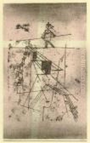 Seiltanzer (k. 95) Oil Painting by Paul Klee