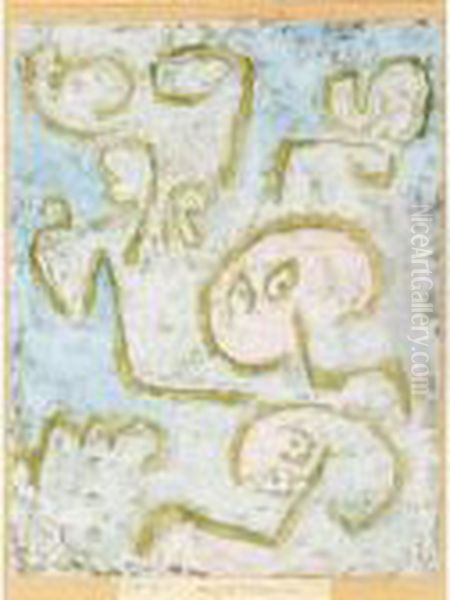 Auferstehende (rising From The Dead) Oil Painting by Paul Klee