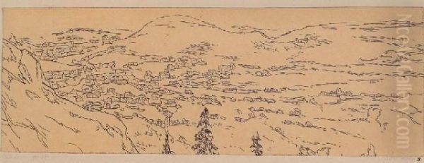 Interlaken Von Oben (interlaken As Seen From Above) Oil Painting by Paul Klee