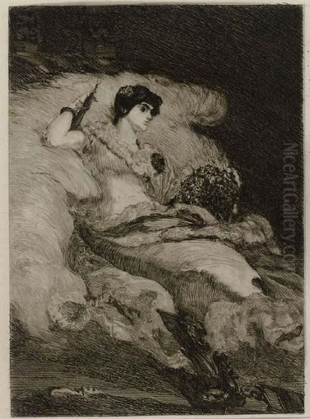 Die Balldame: Frontispiz Oil Painting by Max Klinger