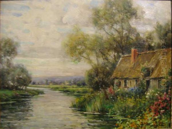 A Normandy Garden Oil Painting by Louis Aston Knight