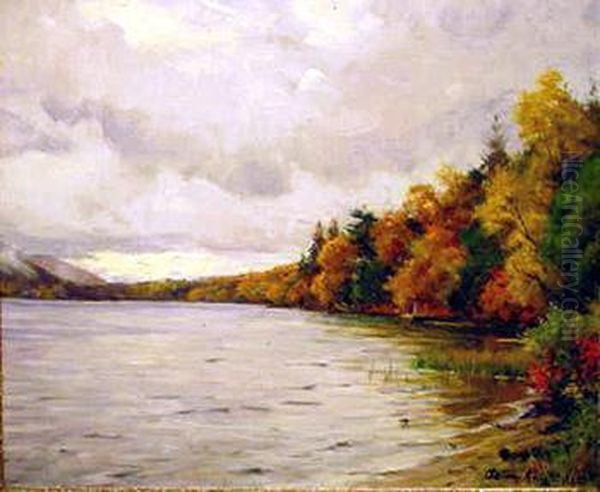 Little Moose Lake, October Oil Painting by Louis Aston Knight