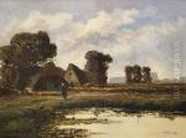 Weite Dorflandschaft Oil Painting by Stepan Feodorovich Kolesnikov