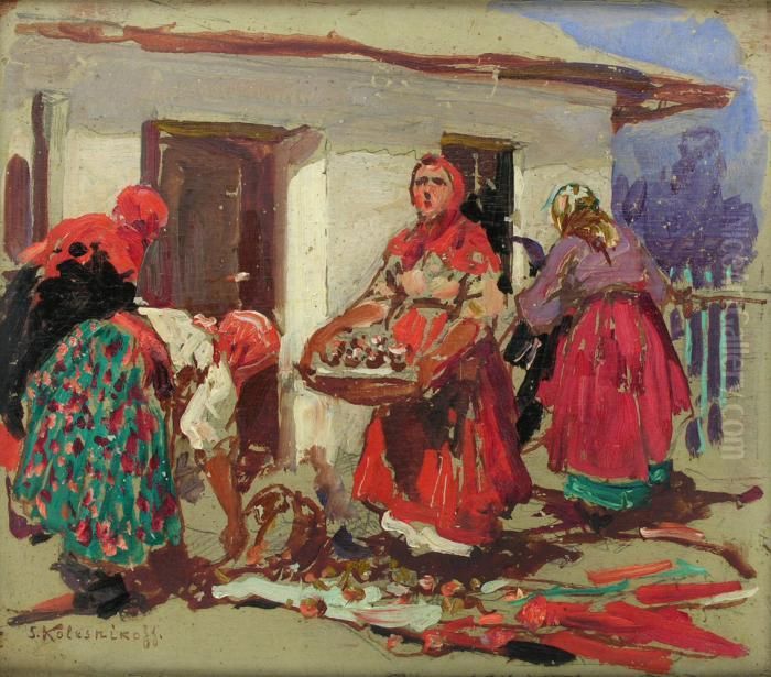 Kolesnikov Oil Painting by Stepan Feodorovich Kolesnikov