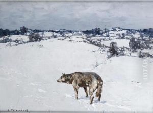 Lone Wolf In The Snow