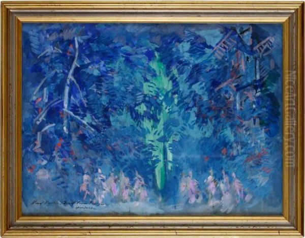 Fontaner Oil Painting by Konstantin Alexeievitch Korovin