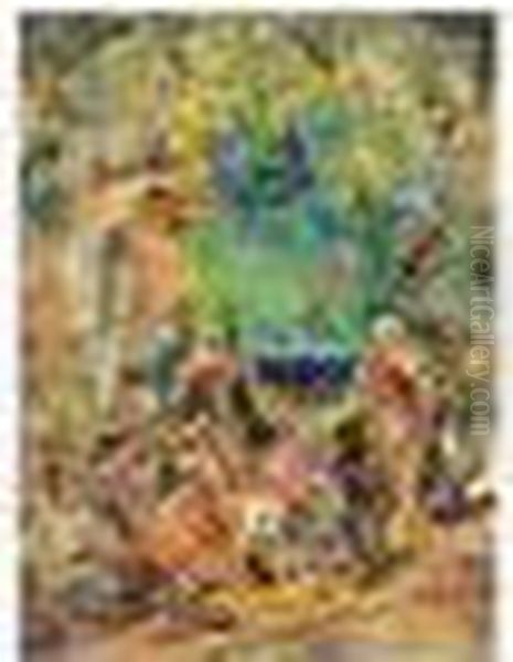 Stage Design For Le Corsair Oil Painting by Konstantin Alexeievitch Korovin