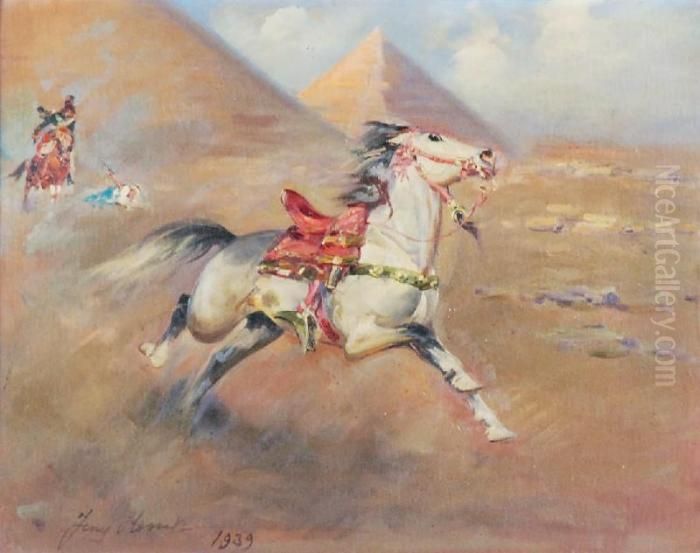 Arab - Epizod Z Bitwy Pod Piramidami Oil Painting by Jerzy Kossak