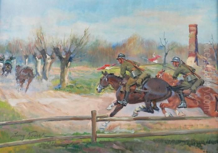 Pogon Oil Painting by Jerzy Kossak