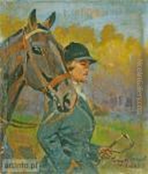 Amazonka Oil Painting by Jerzy Kossak