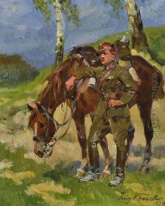 Reiter Mit Pferd