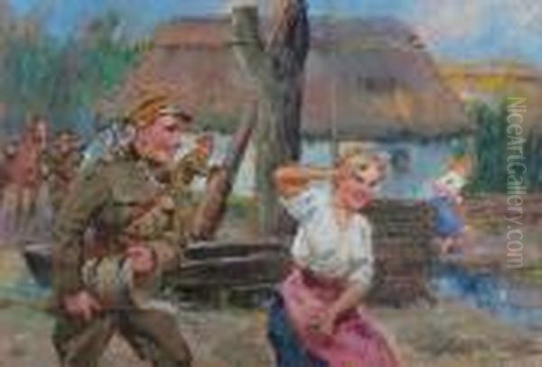 Smigus Oil Painting by Jerzy Kossak