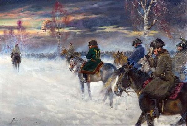 Wizja Napoleona Oil Painting by Jerzy Kossak