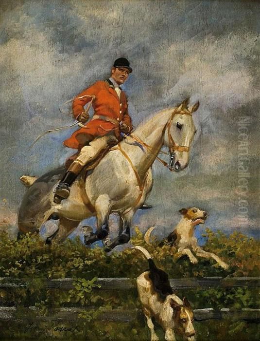 Na Polowaniu Oil Painting by Jerzy Kossak