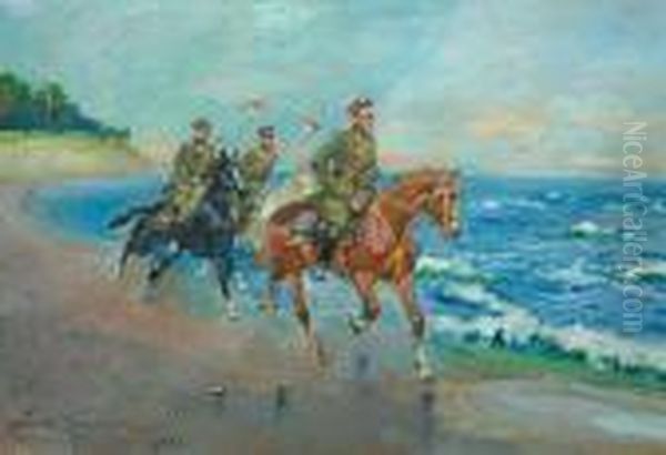 Ulani Oil Painting by Jerzy Kossak