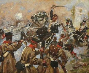 Utarczka Pulku Ulanow Z Moskalami