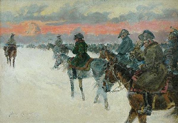 Wizja Napoleona Oil Painting by Jerzy Kossak