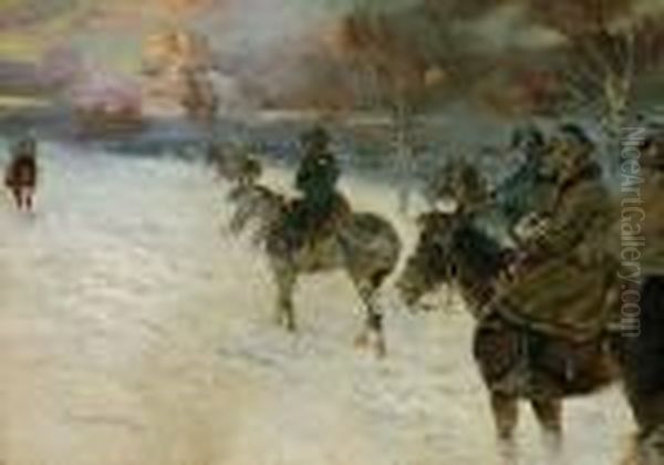 Wizja Napoleona Oil Painting by Jerzy Kossak