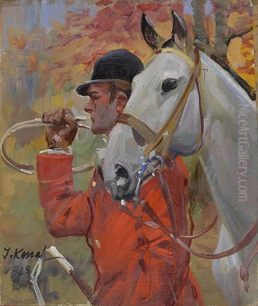 Trebacz Oil Painting by Jerzy Kossak
