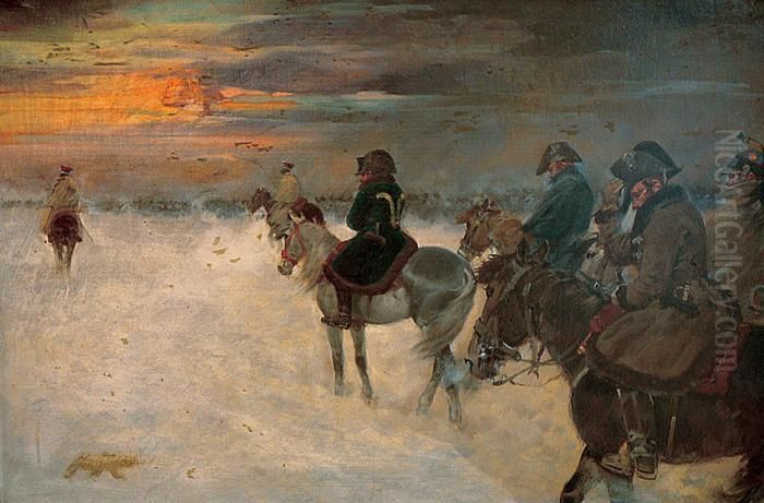 Wizja Napoleona Oil Painting by Jerzy Kossak