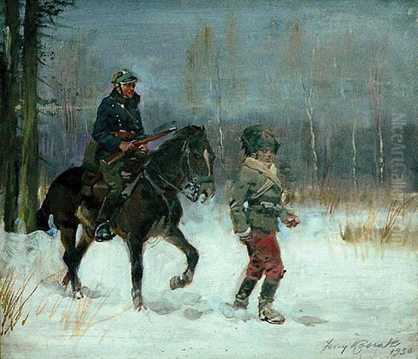 Jeniec Oil Painting by Jerzy Kossak