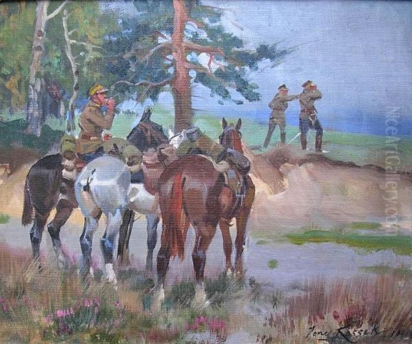 Na Zwiadzie Oil Painting by Jerzy Kossak