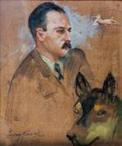 Portret Mezczyzny Z Psem