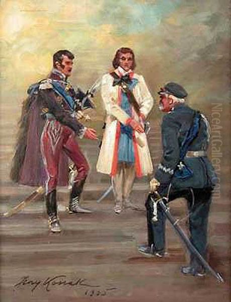 Na Progu Wiecznosci Oil Painting by Jerzy Kossak