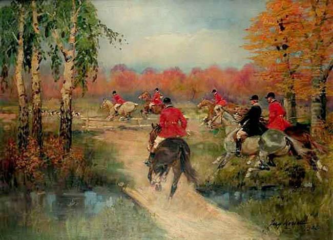 Polowanie Oil Painting by Jerzy Kossak