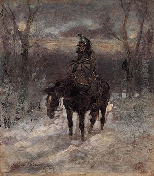 Pikieta Oil Painting by Jerzy Kossak