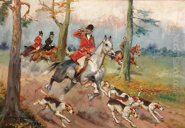 Wyjazd Na Polowanie Oil Painting by Jerzy Kossak