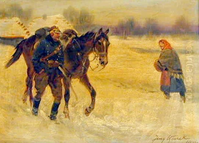 Ulan Oil Painting by Jerzy Kossak