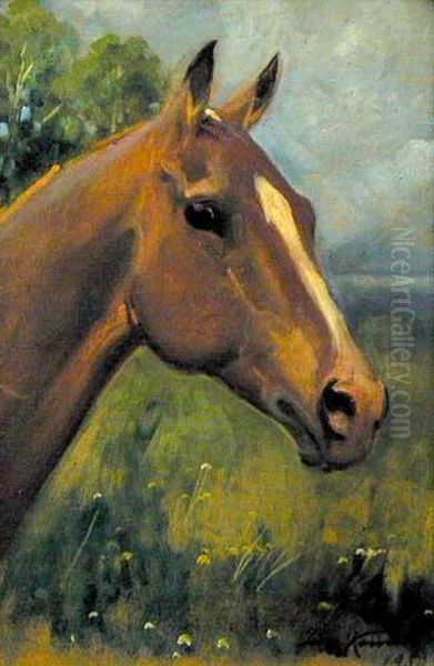 Leb Konia Oil Painting by Jerzy Kossak