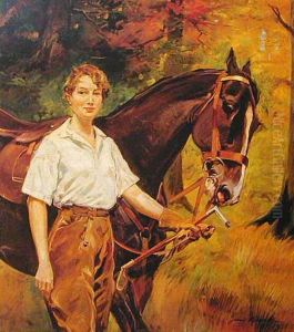 Portret Elzbiety Gajdzik Z Koniem
